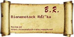 Bienenstock Réka névjegykártya