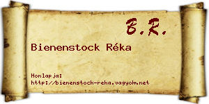 Bienenstock Réka névjegykártya